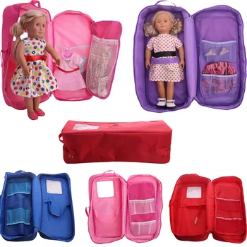 5 Renk Bebek Saklama Torbaları Tutabilir oyuncak bebek giysileri Ve Ayakkabı 18 İnç Amerikan Bebek ve 43 Cm Yeni Doğan Bebek, Bebek Aksesuarları