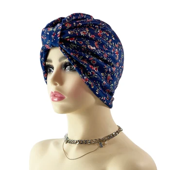 Pamuk kaput türban kadın moda dekoratif şapka