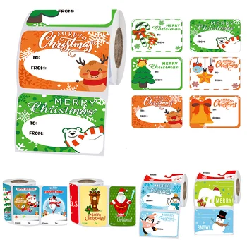 250 adet Merry Christmas Hediye etiketleri Etiket Kraft Kağıt El Yazısı Adı Noel Ağacı Elk Etiket DIY Parti Karalama Defteri