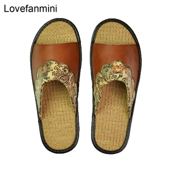 Hakiki İnek Deri terlik çift kapalı kaymaz erkek kadın ev moda rahat tek ayakkabı PVC yumuşak tabanlar ilkbahar yaz 516