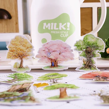 20 ADET Ağaç etiket El Sanatları Ve Scrapbooking Çıkartmaları Kitap Öğrenci Etiket Dekoratif Sticker Çocuk Oyuncakları