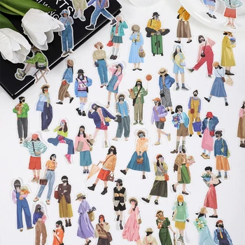 MOHAMM 40 Levhalar Günlük Kıyafet Çıkartmalar Karakter Sahne Kolaj DIY El Sanatları Malzeme Moda Kapak Yapımı