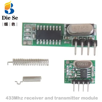 3 grup 433 Mhz Süperheterodin RF Alıcı Modülü ve Verici Modülü Arduino DİY Kiti için anten ile 433 MHz Uzaktan kumandalar