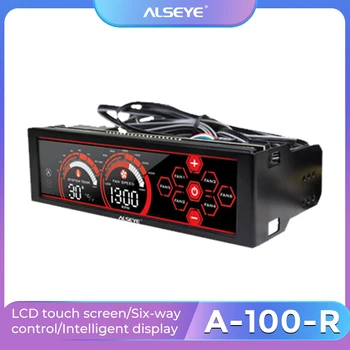 ALSEYE a-100L(R) fan Denetleyici PC Fan Hızı Ayarı 6 Kanal Su Soğutma Fanı / CPU Fan Kontrol Paneli LCD Dokunmatik Ekran