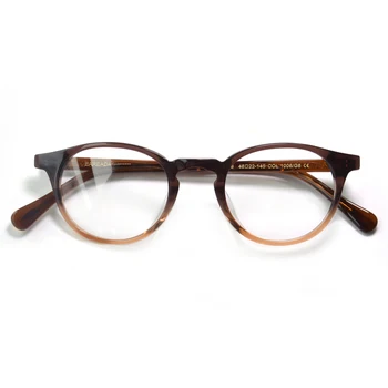 Retro Yuvarlak Okuma Gözlük Çerçevesi Erkekler için Anti-Srcatch Yüksek Çözünürlüklü Cam Lens Dayanıklı Asetat okuma gözlüğü Kadınlar için