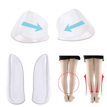 2 Adet Silikon Tabanlık Ortez X / O tipi Bacaklar Düzeltici Jel Yastık Topuk Ortopedik Tabanlık Ayakkabı Pedi Ayak Bakımı Yastık