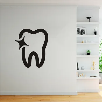 Diş Kliniği Duvar Çıkartması Banyo Posteri Vinil Duvar Çıkartmaları Dekor Duvar Diş Fırçalama Parlak Diş Diş Hekimliği Sticker