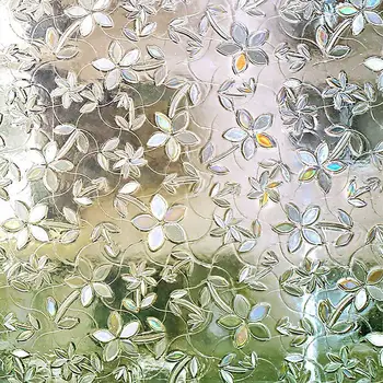 Çiçekler tutkalsız şeffaf kristal plaka sehpa mat cam buz kristal güneş koruyucu ısı yalıtım perdesi filmi cam filmi