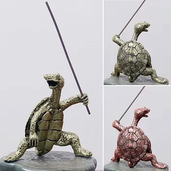 Mini Metal Kaplumbağa Şekli Tütsü Sopa Meditasyon Buda Sandal Ağacı Sopa Tutucu Komik Hayvan Tütsü Sahipleri Ev Dekor