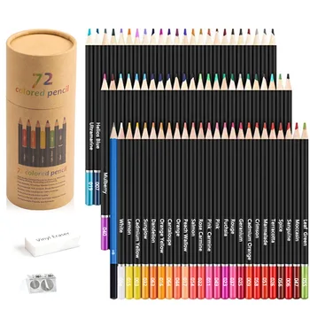 72 Renkli kurşun kalem Profesyonel Sanat El-boyalı Yağlı Set Kartuş Boyama renkli kurşun kalem