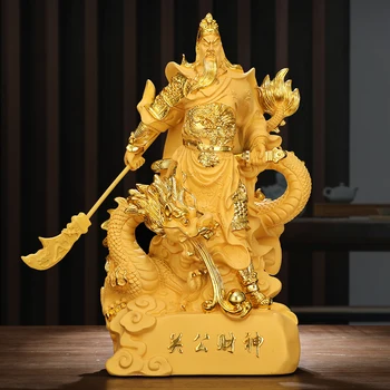 GuanGong Potrait Dekorasyon Ev Ibadet Heykeli Savaş Tanrısı ve Servet Servet Getiren ve Ev-Exorcising Guan Yu Buda Heykeli