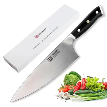 KEEMAKE 8 inç şef bıçağı Mutfak Bıçakları Güçlü Sertlik şefin kesici aletler En Kaliteli G10 + S / S Kolu