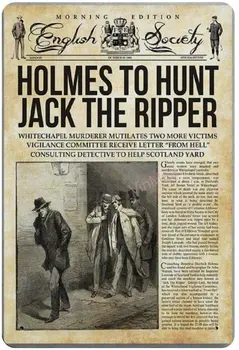 Holmes Avlamak için Karındeşen Jack Retro Metal Tabela Plak Poster Duvar duvar süsü Shabby Chic Hediye Uygun 12x8 İnç