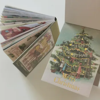 30 Adet Retro Noel Sticker Tebrik Kartları Malzeme Çıkartmalar Kitap Scrapbooking Önemsiz Günlüğü Yaratıcı Kırtasiye kendin yap çıkartmalar