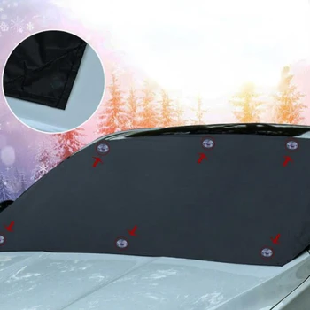 210x125cm Otomobil Manyetik Güneşlik Kapak araç ön camı Kar Güneş Gölge Su Geçirmez Koruyucu Kapak Araba Ön Cam Kapak