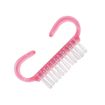 1 adet Plastik Manikür Pedikür Fırçası Tırnak Temizleme Araçları Yumuşak Kaldır Toz Makyaj Fırçalar Tırnak Bakım Aksesuarları