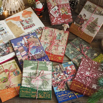 Yoofun 40 adet/paket Noel El Sanatları Kart Yapımı Malzeme Kağıtları Günlük Scrapbooking Merry Christmas kendi başına yap kağıdı