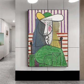 Picasso Guernica Ünlü Tuval Boyama Soyut Figür Sanat Posterler ve Baskılar Duvar sanat resmi Oturma Odası Ev Dekor ıçin