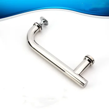 Duş odası kapı kolu tuvalet itme çekme cam kapi kolu hareket kapı kolu paslanmaz çelik F tipi tek taraflı 145mm (XYLS-021)