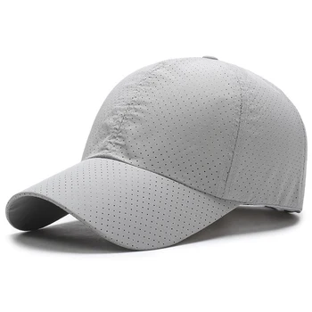 1 adet beyzbol şapkası Unisex Yaz Katı İnce Örgü Taşınabilir Hızlı Kuru Nefes güneş şapkası Golf Tenis Koşu Yürüyüş Kamp