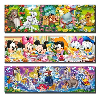 Disney Elmas Boyama Mickey Mouse Hobi Sanat DİY Tam Matkap Peri Masalı Prenses Mozaik Büyük Boy Yeni Varış Ev Dekor
