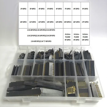 2.54 mm Pitch Tek Sıra Dişi 2~40P PCB soket Kurulu Pin Header Konnektör Şerit Pin Başlığı 2/3/4/6/10/12/16/20/40pin Arduino İçin