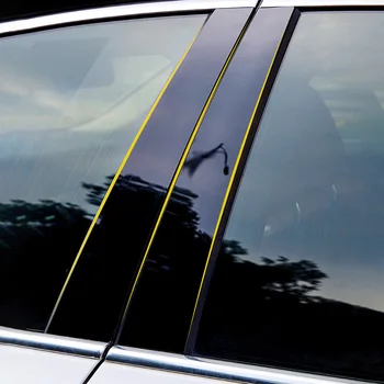 Otomatik Pencere Çerçevesi Trim Şerit PC Ayna B Pillar Koruma Sticker Skoda Superb İçin 3 2016-2021 Dış tasarım Araba Aksesuarları