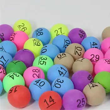 Renkli Eğlence Ping Pong Topları Numarası Masa Tenisi Topu Piyango Oyunu Reklam Takım Oyunu 50 adet /paket 2.4 g 4