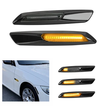 12V LED Dinamik Amber Dönüş sinyal ışığı Göstergesi BMW F10 1 3 5 Serisi F30 E46 E60 E91 E90 E92 E93 E61 525i Yan İşaret Lambası