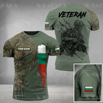 Bulgaristan Bulgar Asker ORDU VETERAN Ülke Bayrağı 3D Baskılı yüksek Kaliteli tişört Yaz Yuvarlak Boyun Erkek Kadın Rahat Üst-5