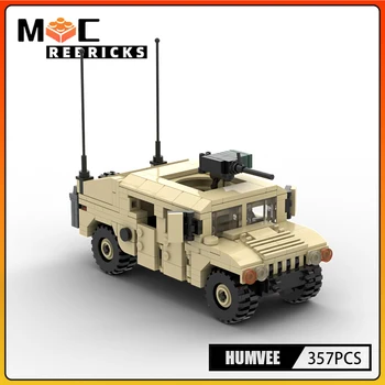 Askeri Serisi Humvee Zırhlı Araç MOC Yapı Taşı Yüklenebilir rol SWAT Araba Montaj Modeli Tuğla Kiti Çocuk Oyuncak Hediye