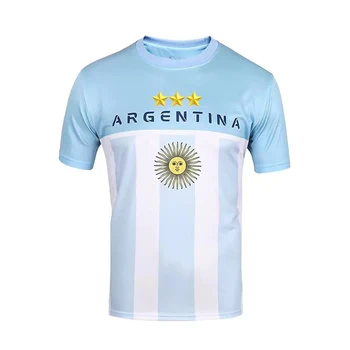 2023 Yaz Yeni Arjantin Futbol erkek tişört Nefes Büyük Boy Spor Giysileri Kısa Kollu Üst Kartal Pampas