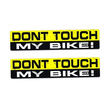 Jpct 2x yaratıcı uyarı dokunmayın benim çıkartması bisikletler, arabalar, su geçirmez kapak scratch etil seyreltik araba sticker, 15cm * 3cm