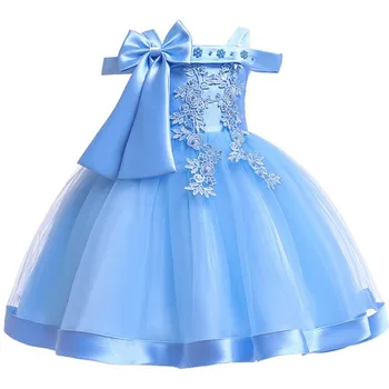 Çiçek Kız Prenses glamour Elbise Düğün Doğum Günü Partisi için Çocuk Tutu Çocuklar Yürümeye Başlayan Çocuklar için Elbiseler Moda gece elbisesi kızlar
