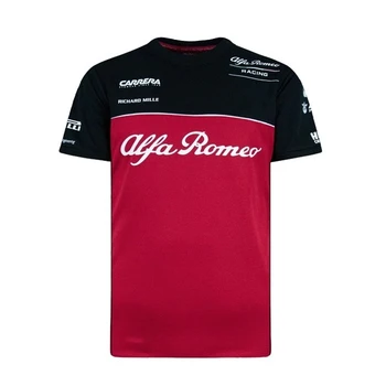 Erkek tişört Alfa Romeo yarış kıyafeti Yaz Formula Motosiklet yarış kıyafeti Çabuk Kuruyan Yarış Takımı Seyirci Kulübü T-Shirt