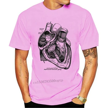 Yeni 2021 2021 Kısa Kollu Rahat Anatomik Kalp T-Shirt Tıbbi Anatomi Çizim Yaz Rahat Erkek T Shirt Kaliteli