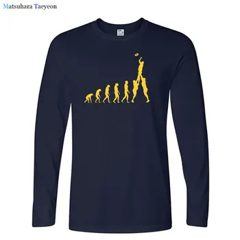 Evrimi Rugby T Shirt Erkekler için Rahat Pamuklu uzun kollu t-shirt T Shirt Erkekler Sonbahar Yeni Streetwear Erkek Giyim Tops