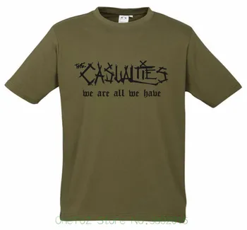 2018 Yeni Erkek T Shirt Zayiatlar T-Shirt Yeni Haki Nadir T Gömlek S Xxl Sokak Punk Hardcore Kaya