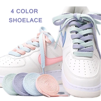 1 Çift Flats Ayakkabı Bağı AJ / AF Ayakabı Kapalı Sneaker beyaz ayakkabı Dantel Kadınlar ve Erkekler İçin Ayakkabı Bağı 4 Renkler