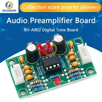 XH-A902 Ses Operasyonel Preamplifikatör devre kartı modülü NE5532 Amplifikatör Ön Panel Dijital Ton Kurulu Geniş Voltaj