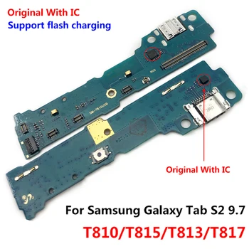 Orijinal USB Mikro şarj portu dock konektör esnek kablo Samsung Galaxy Tab İçin S2 9.7 / SM-T810 / SM-T813 / SM-T815 / SM-T817 / SM-T819