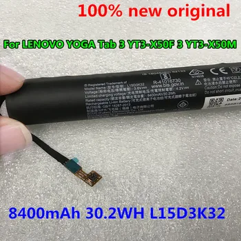 Yeni Orijinal 8400 mAh 30.2 WH L15D3K32 Tablet lenovo için batarya YOGA Tab 3 YT3-X50F 3 YT3-X50M