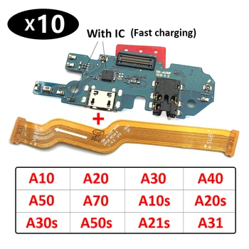 10 Adet USB Şarj Kurulu Bağlantı Noktası Konektörü Anakart Flex Kablo Samsung A10 A20 A30 A50 A70 A10s A20s A30s A50s A21s A31 A51