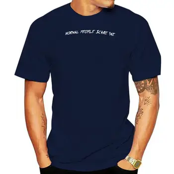 Amerikan Korku Hikayesi T Shirt NORMAL INSANLAR KORKUTMAK BANA T-Shirt Temel Harika Tee Gömlek %100 Pamuk Büyük Boy Kısa Kollu Gömlek