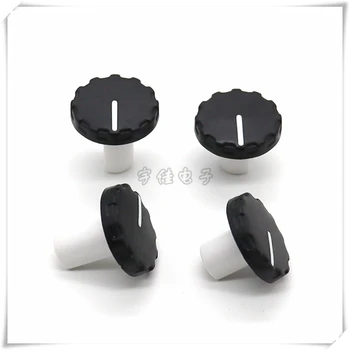 2 Adet Siyah kolu topuzu potansiyometre döner kodlayıcı ses anahtar düğmesi için uygun D ekseni 6MM