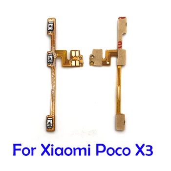 10 Adet Yeni Xiaomi Poco X3 Güç Anahtarı Ses açık / kapalı Yan Anahtar Düğmesi Mi Poco X3 Flex Kablo Yedek Parçaları